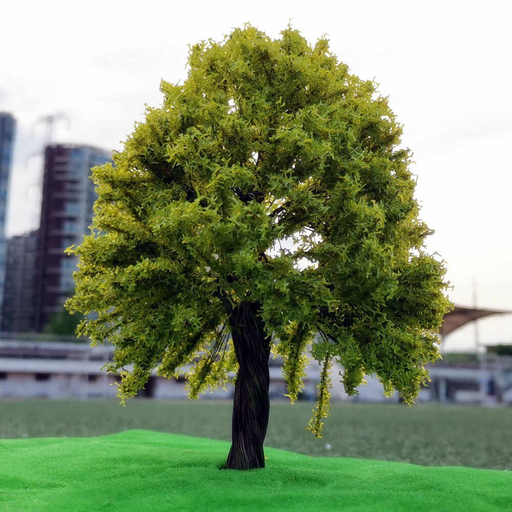 모형 나무 밝은 녹색 잎 철도 장면 풍경 22cm/25 cm, 공원 거리 레이아웃 빌딩 모형 기차 호 스케일
